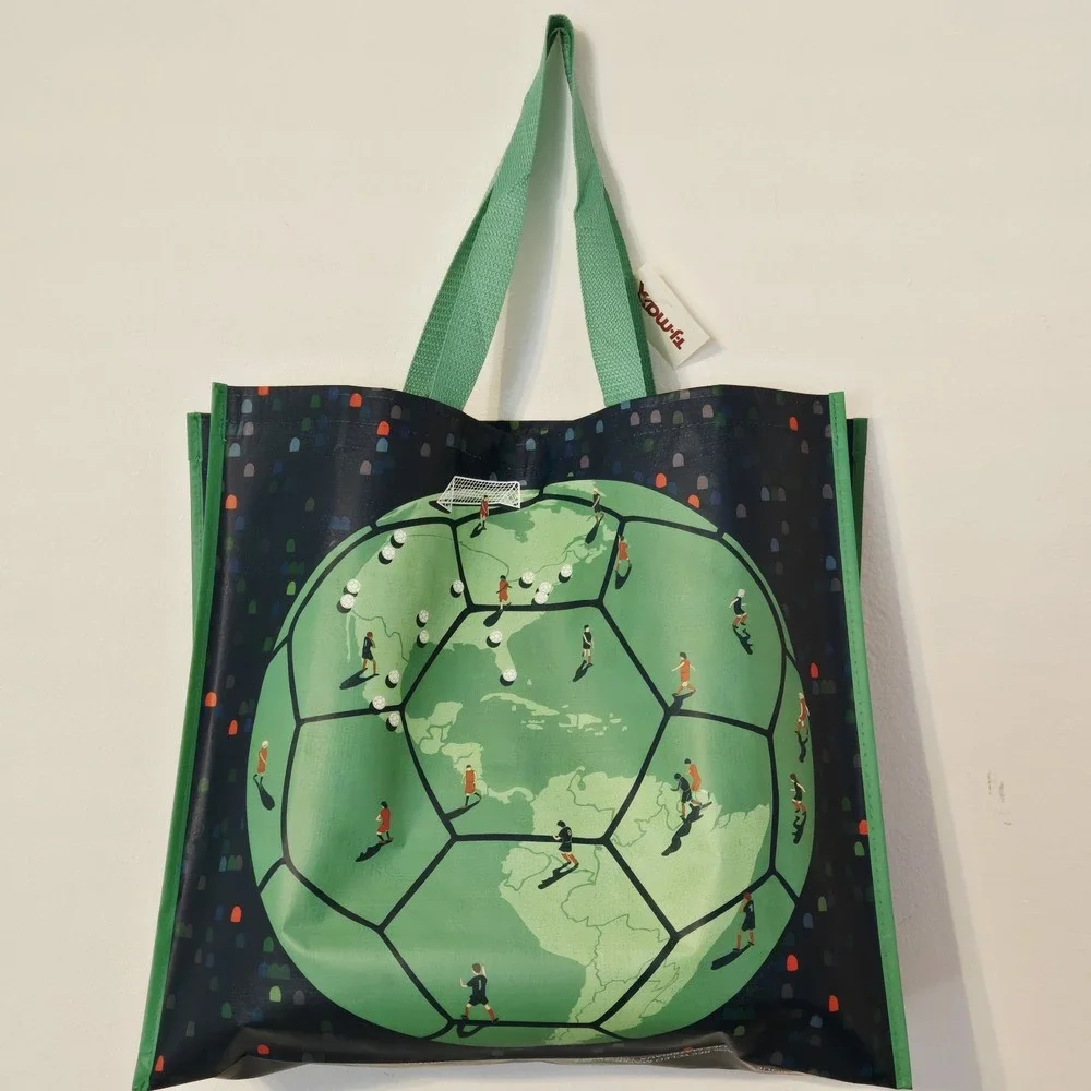 Soccer Ball Net World Sports Gift Bag Reusable Recycled Tote Shopping TJMaxx New